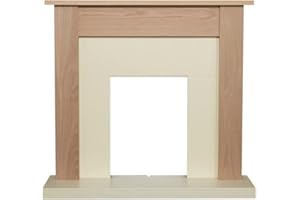 Adam Southwold Fireplace in Oak & Cream, 43 inch