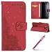 Produktbild Galaxy S8 Plus Leder Hülle,Galaxy S8 Plus Schutzhülle,Samsung Galaxy S8 Plus Ledertasche Handytasche Brieftasche im BookStyle,Hpory Elegante Pfau Blumen Muster Bling Glitzer Glänzend Sparkle Paillettee PU Leder Wallet Tasche Flip Cover Ledertasche Brieftasche im Bookstyle Klapphülle Handytasche mit Weiche Silikon mit Standfunktion Karteneinschub und Magnetverschluß Kratzfeste Stoßdämpfend Kunstleder Schutzhülle Etui Schale für Samsung Galaxy S8 Plus + 1 x Hpory Stylus-(Rot)