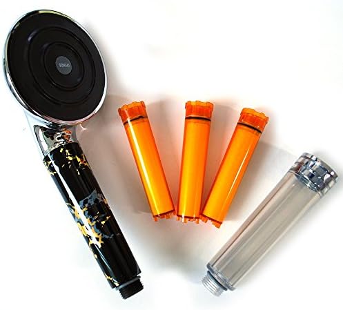 High Pressure Watersaving Big Waterfall Bathrooms Handheld Big Shower Head and vitamin c filter set