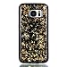 Produktbild Samsung Galaxy S7 / SM-G930F (5,1 Zoll) Hülle, Hozor Neu Luxuriös Glitzer Blattgold Handyhülle Weich TPU Silikon Hülle Schutz Tasche Bumper Case Schwarze Stil mit Unregelmäßig Gold Glänzend Fragmentiert Goldfolie Design