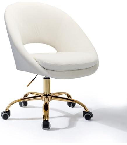 Chaise De Salon Réglable En Hauteur HOMASIS - Velours Gris, Dossier Inclinable, Pivotante 360°, Charge 120 Kg