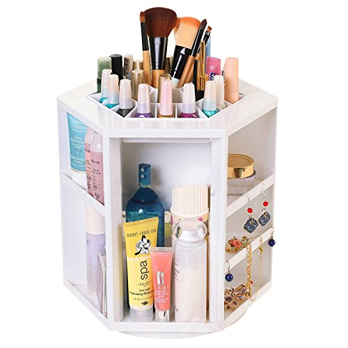 Discoball® 360 Degree Cosmetic Organizer Cleanup rotating Organiser Makeup box Brush Holder