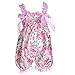 ANDI ROSE Baby Toddlers Floral Printed Ruffle Romper Baby Girl Infant (Size: M, Rose)