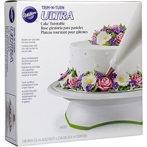 Wilton 307-301 Trim ‚N Turn Ultra Cake Stand Tortenuntersetzer, Kunststoff, weiß, 28 x 28 x 7,5 cm - 6