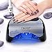 UV LED Nail Dryer by Elite99, Professional 48W UK PLUG Attached Lamp Tube Auto Sensor Pull-down Cover Acrylic Plate USB Light Manicure Pedicure Machine Salon Tool with 30s,60s Timer Settings,Suitable for hands and feet (Black)