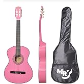 Manuel Raymond MRC87BLS Junior Klasik Gitar Pembe, 87x33x7,5 cm | Kılıf Dahil, Ahşap G&ouml;vde, Başlangı&ccedil; Seviyesi, Ergonomik Tas