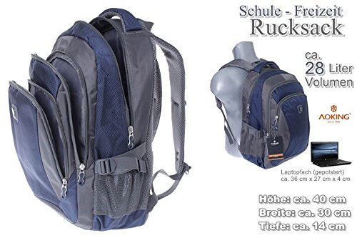 Rucksack, Schulrucksack, Sporttasche, Freizeitrucksack, City Rucksack, Arbeit, Sport, Schule, Uni, Freizeit - 6