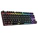 Produktbild DREVO Tyrfing 87-Key V2 Mechanische Tastatur ohne NumPad - Anpassbare RGB-Hintergrundbeleuchtung, Macro-Programmierung, MediaControl Software-Unterstützung - US Layout [Blauer Schalter, Schwarz]