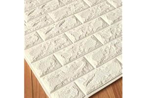 RHP Papel pintado 3D para pared, autoadhesivo, ladrillo, resistente al agua, adhesivo de pared, panel de pared, autoadhesivo, revestimiento de pared con aspecto de piedra, y sencillo, Beige, 10 piezas