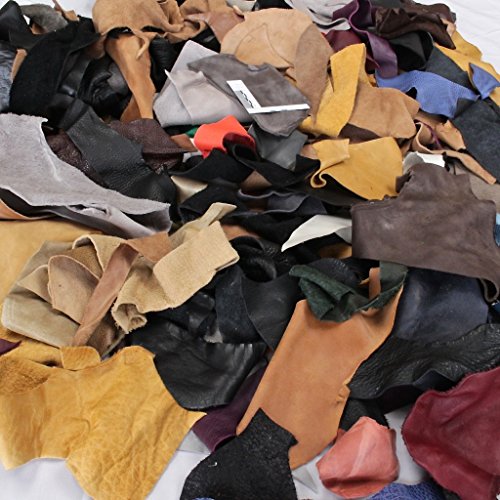 1kg Lederreste - Konvolut echt Leder - Lederhaut Restekiste - Bastelleder