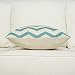 Top Finel Wavy Patterns Cotton Linen Throws Pillows Covers Cushions for Sofa Set of 4, 18x18 Inch, Teal