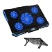 Produktbild Laptop Kühler, Hizek 14-17 Zoll Laptop Kühlung mit LED Lichts, 5 Lüfter, 2 USB-Anschlüssen Macbook Ständer Kühlpad Kühlmatte Cooling Pad Cooler für Notebook
