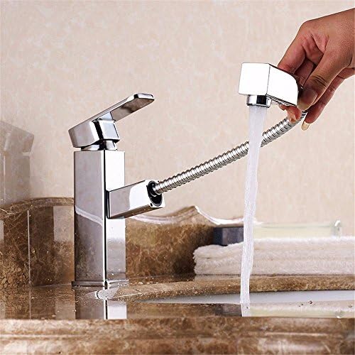 Bathroom Sink Taps Wash Basin Taps, Washbasin, Washbasin, Bathroom Cabinet, Shampoo, Hot And Cold Taps,Silvery