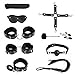 Produktbild lederTEK Sex Spielzeuge 10 Stück unter dem Bett Restraint System Slave S&M Fesseln Bondage Kit (Schwarz)