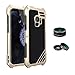 Produktbild Arblove 3 in 1 Galaxy S9 Wasserdichte Hülle Antishock mit 3 Kamera Objektiv,ultradünne Aluminiumlegierung IP 54 360 Grad Volle Anti-Shock Mit Military Defender hülle für Samsung Galaxy S9,Gold