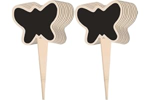 La Llareta Etiquette Potager, 20 Pièces Étiquettes De Plantes En Ardoise, Étiquettes En Bois Pour Plantes, Protection Environnementale, Pour Jardin, Graines, Arbres, Herbes, Fleurs, Jardin(Papillon)