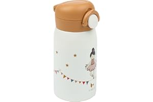 Fabelab Trinkflasche für Kinder 320 ml | Ballerina Edelstahl Wasserflasche | BPA-Frei, Auslaufsicher für Schule