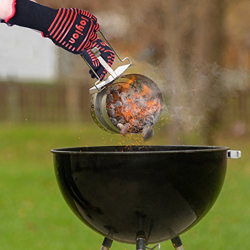 Soyion Premium Ofenhandschuhe (2er Set) bis zu 500 °C – Kühler und angenehmer Schutz vor Hitze – EN407 beglaubigte Grillhandschuhe – Extra lange Topfhandschuhe für extreme Sicherheit - 5