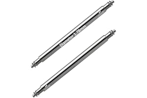 masar Premium Ø 1,78mm à 2,5mm – Barres à Ressort – Fixation pour Bracelet de Montre - (Espacement 6mm à 44mm) – Acier Inoxydable 316L - Montres Classiques ou Connectées