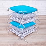 Amilian Baby Nestchen Bettumrandung 210 cm Design29 Bettnestchen Kantenschutz Kopfschutz für Babybett Bettausstattung