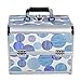 HST Professional Large Beauty Box Make Up Cosmetic Organiser Vanity Case Cosmetic Nail Polish Jewelry Organiser, Blue Polka Dot