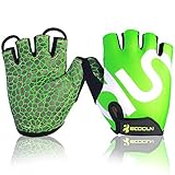 ARTOP Guanti Ciclismo Estivi,Gel Guanti MTB da Ciclismo Estivi Senza Dita Bicicletta Bici da Uomo(Green,XL)