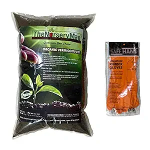 TheNurseryMan Pure Organic Vermicompost Powder 5 kg with Free Reusable Hand-Gloves(Earthworm VERMICOMPOST)