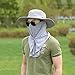 Produktbild GAOJUAN Sonnenhut Sommer Im Freien UV Schutz Strand Hut Breiter Krempe Eimer Hut Faltbare Safari Boonie Hut Wasserdicht Angeln Hut mit Verstellbarer Kinnriemen (Weitere Farben),LightGray