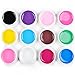 Fashion Gallery 12 pcs Pure Color UV Gel Long Lasting Nail Gels Nail Art Paint Decoration