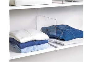 INTERDESIGN The Home Edit 30,5 cm na 22,9 cm przezroczysty plastikowy przegroda półek z recyklingu do organizacji i separacji szafy