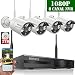 Produktbild 2019 Neu WLAN Überwachungskamera System Set, Outdoor Überwachungssystem Kabellos CCTV 8 Kanal 1080P NVR Mit 4 1080P Innen/Außen Alarm Überwachungskameras mit Bewegungsmelder, 2TB Festplatte