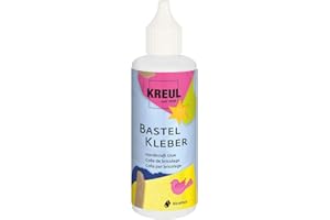 KREUL 49360 - Bastelkleber transparent, 80 ml, auf Wasserbasis, lösungsmittelfrei, für viele verschiedene Materialien