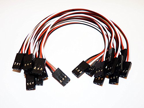 Preisvergleich Produktbild 10 Stück Servo Patchkabel 15cm (2x Stecker)