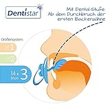 Dentistar® Silikon-Schnuller – Größe 3 ab 14 Monate – Nuckel zahnfreundlich & weich für Babys ab dem ersten Backenzahn | Sterne - 2
