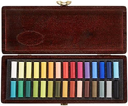 Rembrandt soft pastel half stick 30 colors wooden box set 470394