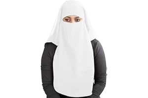 MyBatua 3 Schichten saudi niqab Im atmungsaktiven Georgette, Großhandelspreis, 1 stk Gesichtsschleier NQ-003
