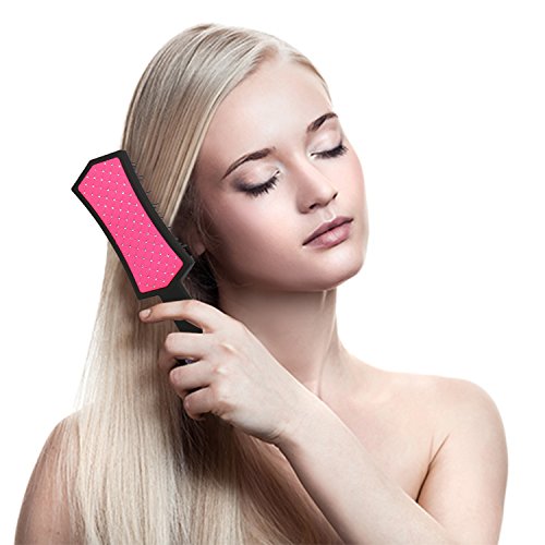 Segbeauty® Rosa Entwirren Kamm 3 Tier Borste Paddel Haarbürste , Schmerzfrei Nass Striegel Pinsel Kopfmassage , Entfernen Knoten & Tangles für langes starkes lockiges Haar - 2