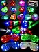 Price comparison product image JOYIN 60 Pieces LED Light Up Toy Party Favour Party Bag Fillers Classroom Price – 44 LED Finger Lights, 12 LED Flashing Bumpy Rings and 4 Flashing Slotted Shades Glasses