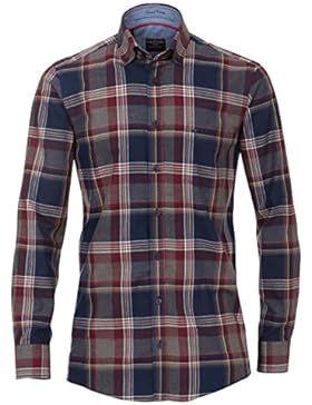 CasaModa - Herren Freizeit Hemd langarm beere blau grau kariert 