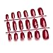 CellDeal Full Cover Short/Medium Coloured Flexi False Nails UK seller 24 dark red