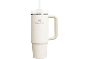 Stanley Quencher H2.0 FlowState Stainless Steel Vacuum Insulated Tumbler with Lid and Straw for Water, Iced Tea or Coffee, Smoothie and More, Cream 2.0, 30oz