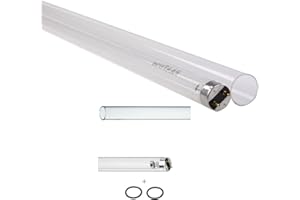 KOI- UND BONSAIPARK HERDECKE Koi Herdecke 30 Watt UVC Ersatzlampe für Teichklärer | TL Sockel | Quarzglas Set 895mm | 8000h Betriebsdauer | 2x Dichtring für TMC Pro Clear Ultima | UV Wasserklärer Lampe für Teichfilter