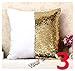 Produktbild Magischer Mermaid Zauber Kissenbezug für Sofakissen Dekokissen 40 x 40 cm (3: weiß / gold)