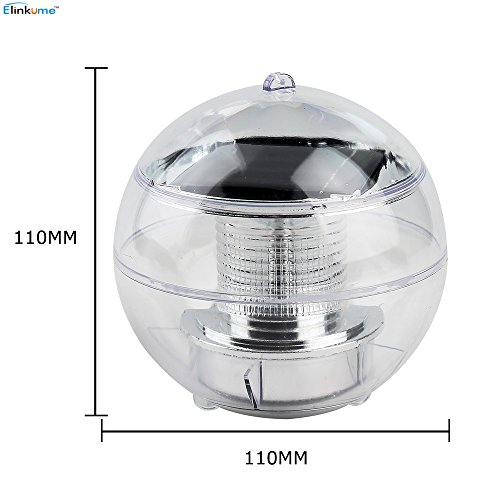 ELINKUME Solar Wasserdicht Schwimmende LED Farbwechsel RGB Ball Lampe für den Garten, Baum,Teich Swimming Pool - 5
