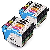 Mipelo Kompatibler Ersatz für Epson T1281 T1282 T1283 T1284...