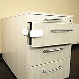 Offgridtec 007520 Kindersicherung für Schublade Schrank Schrankschloss, 5 Stück, weiß - 3