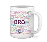 TIED RIBBONS Bro Printed Ceramic 325ml Coffee Mug(White)