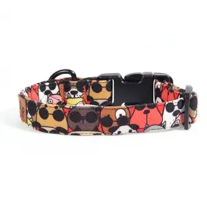 Lana Paws Googly Eyes Durable Fabric Dog Collar Belt for Medium Dogs