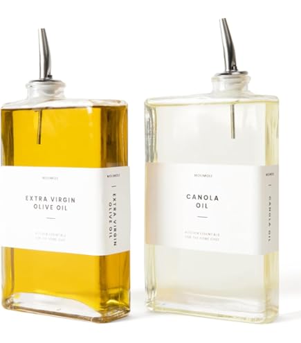 Olijfolie Flessenset, 2 x 500 ml Olie en Azijn Dispenser voor de Keuken, Azijn en Olie Olijfolie Flessenset, 2 x 500 ml Olie en Azijn Dispenser voor de Keuken, Azijn en Olie