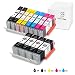 Produktbild MS Deer pgi-250 X L PGI 250 XL cli-251 X L CLI 251 XL Tinte Kompatibel Tintenpatrone Ersatz 12 Pack für Canon MG5520, mg6620, MG5420, mg5422, MG5522 Drucker (6 Schwarz, 2 Cyan, 2 Magenta, 2 Gelb)